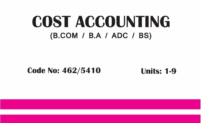 462/5410_COST ACCOUNTING